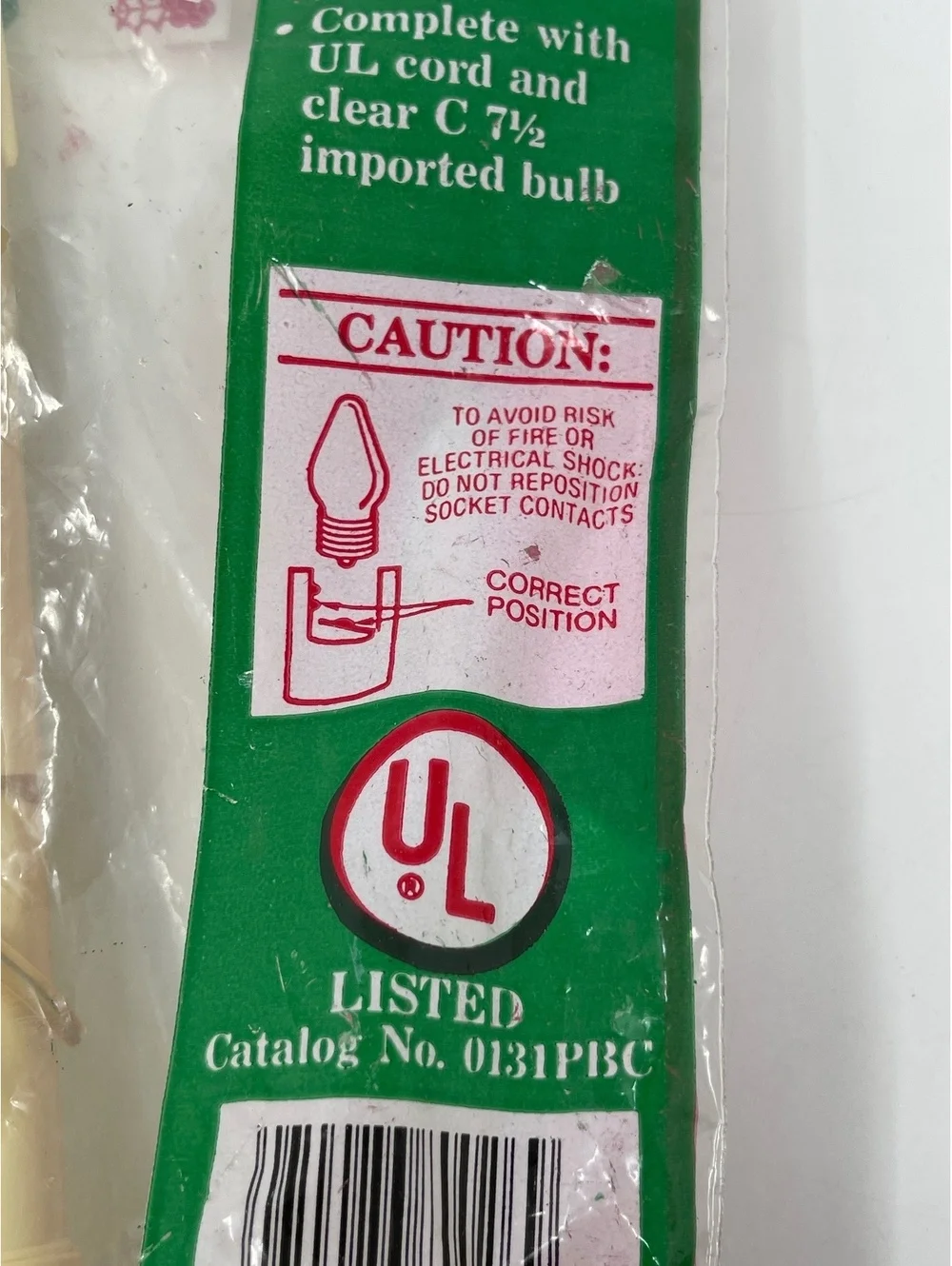 Vintage GEM Electric Christmas Candle Window Light Molded Ivory USA NIP Lot of 2
